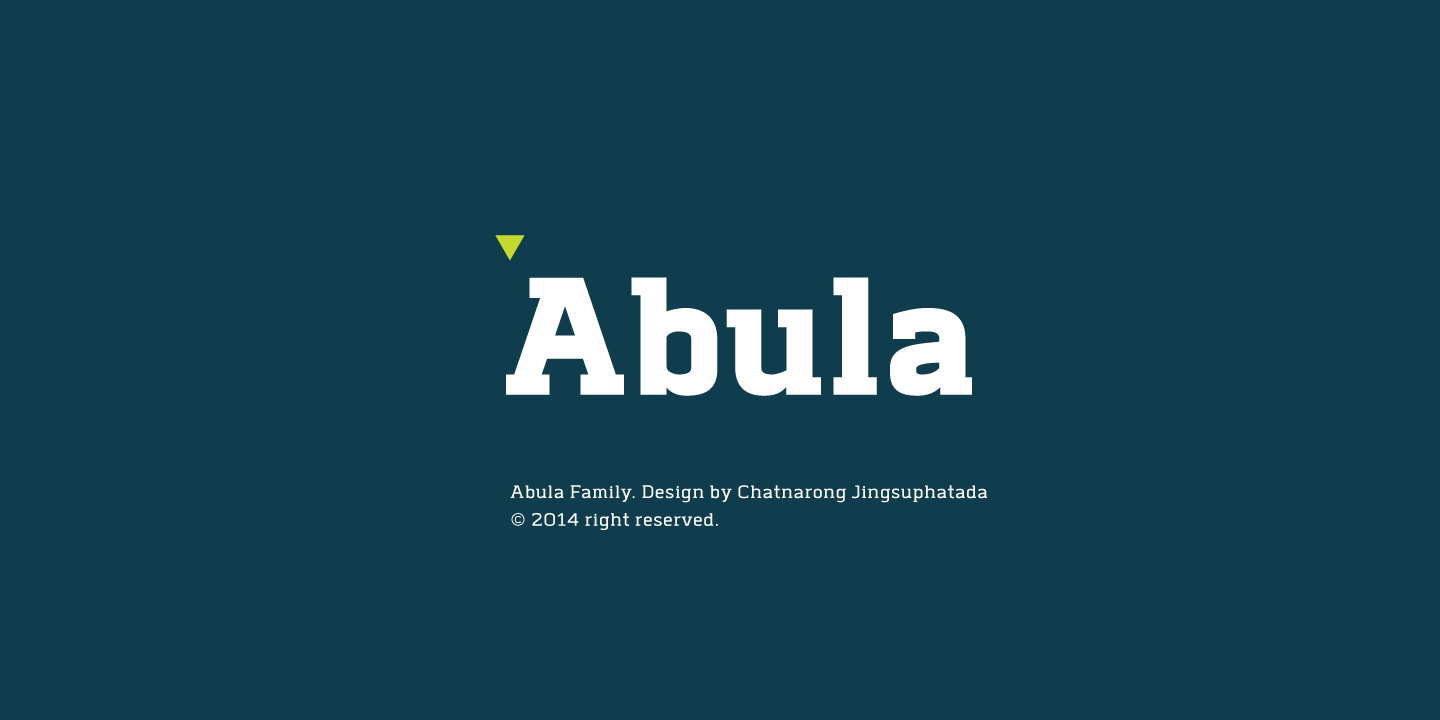 Przykład czcionki Abula Regular